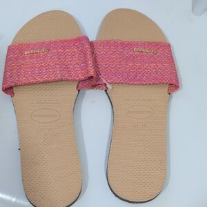 Havaianas Pink Slide Sandals